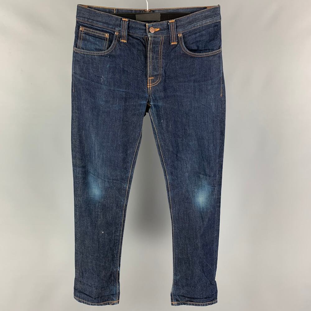 NUDIE JEANS Size 32 Blue Cotton Skinny Jeans